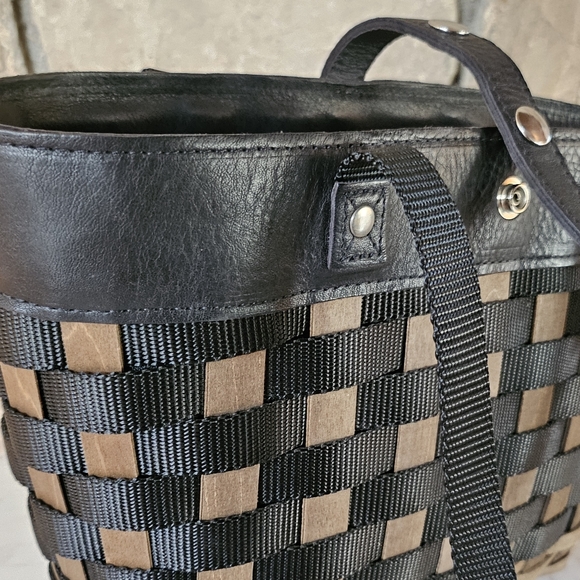 Longaberger Handmade Basket Weave To Go Tote Purse - Picture 4 of 14